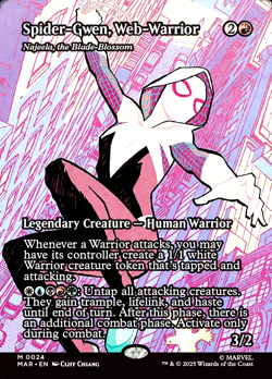 MTG Spider-Gwen, Web-Warrior 24 Mythic Foil Marvel Universe Spider-Man - Image 1