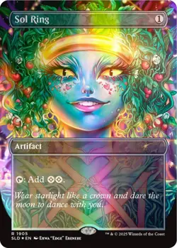 MTG Sol Ring 1905 Rare Double Rainbow Foil Borderless Secret Lair Drop Series - Image 1