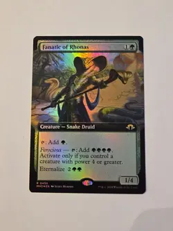 MTG Fanatic of Rhonas #0458 Extended Art Foil Modern Horizons 3 Near Mint - Image 1