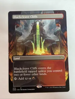 Blackcleave Cliffs (Borderless) Phyrexia: All Will Be One #370 Rare - Image 1