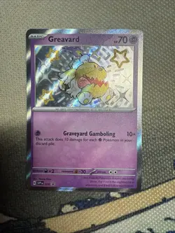 Pokemon Shiny Greavard SVP EN 070 Black Star Promo Paldean Fates NM - Image 1