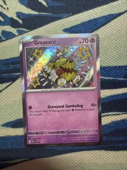 Pokemon Shiny Greavard SVP EN 070 Black Star Promo Paldean Fates NM - Image 3
