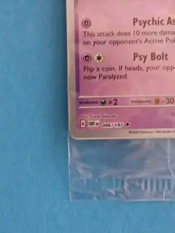 Espeon Pokemon Scarlet & Violet Black Star 086/197 Best Buy Promo Reverse Holo - Image 5