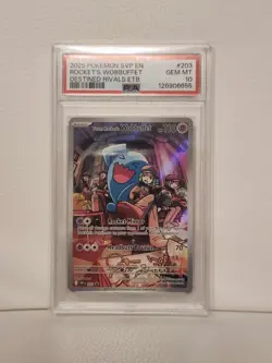 (AUS) Pokemon TCG 2025 Destined Rivals Team Rocket's Wobbuffet PSA 10 - Image 1