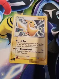 Pikachu 012 Black Star Promo 2003 e Reader Series Holo Rare Pokemon TCG LP - Image 1