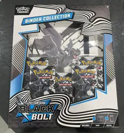 Pokemon TCG: Scarlet & Violet Black Bolt Binder Collection Factory Sealed Box - Image 1