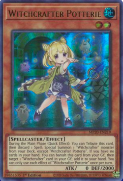 1X NM Witchcrafter Potterie - MP20-EN219 - Ultra Rare 1st Edition yugioh - Image 1