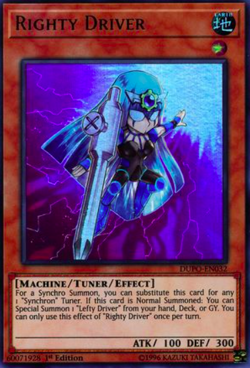 1X NM Righty Driver - DUPO-EN032 - Ultra Rare 1st Edition yugioh - Image 1