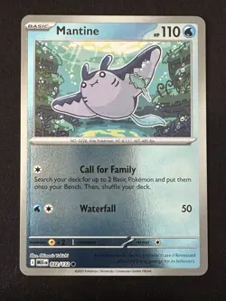 POKEMON TCG MANTINE 032/132 MEGA EVOLUTION REVERSE HOLO CARD ENGLISH - Image 1