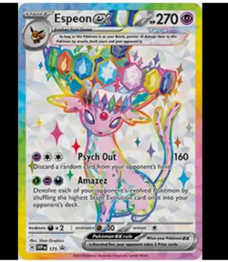 Pokemon Card Espeon Ex SVP 175 Prismatic Evolutions Premium Figure Collection - Image 1
