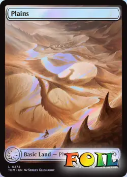 Plains 0272 MTG Tarkir: Dragonstorm Land NP Foil - Image 1