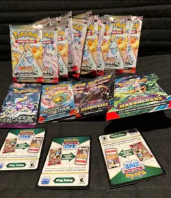 Pokemon EMPTY 16 Prismatic Evolutions Booster Packs + Twilight Masquerade Code - Image 4