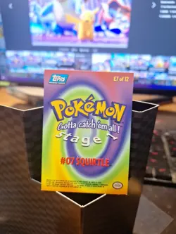 Pokemon Card Squirtle #07 E7 OF 12 Topps Blue Movie Card Stage 1 - Image 2