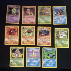Pokemon Card Lot - 11 Jungle Fossil 1st Edition Cards ENG | ITALIAN | SPANISH MP - Image 1