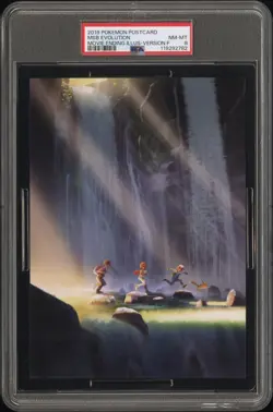 2019 POKEMON ILLUSTRATION-VERSION F MEWTWO STRIKES BACK EVOLUTION PSA 8 - Image 1