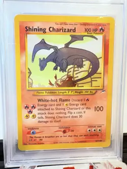 2002 POKEMON NEO DESTINY #107 SHINING CHARIZARD PSA 8 Super Clean - Image 3