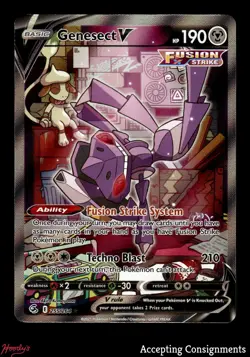 2021 Pokemon Sword and Shield Fusion Strike #255 Genesect V ALT ART UR - Image 1