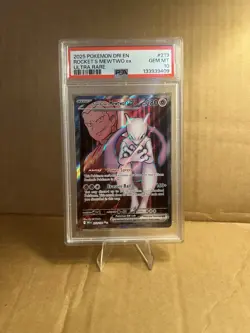 Pokemon TCG Destined Rivals Holo Team Rocket’s Mewtwo Ex 213/182 PSA 10 - Image 1