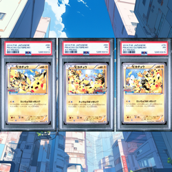 2014 Pokemon XY Promo Japanese #68 #69 #70 Pikachu Outbreak! PSA 1 SEQUENTIAL - Image 1