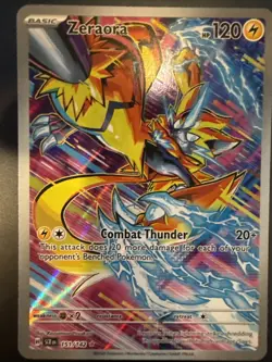Pokemon TCG Zeraora Illustration Stellar Crown 151/142 Near Mint NM Condition - Image 1
