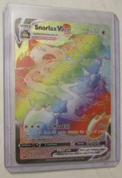 Pokemon TCG Snorlax Vmax 206/202 Holo Secret Rare Sword & Shield 2020 Rainbow - Image 1