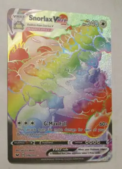 Pokemon TCG Snorlax Vmax 206/202 Holo Secret Rare Sword & Shield 2020 Rainbow - Image 2