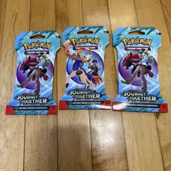 Pokemon Scarlet Violet Journey Together Booster Packs Set of 3 New Sealed USA - Image 1