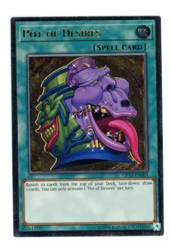 Yu-Gi-Oh OTS Tournament Pack 11 Pot of Desires OP11-EN003 Ultimate Rare MP Play - Image 1