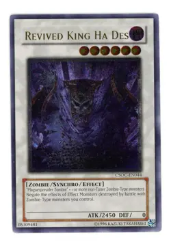 Yu-Gi-Oh Crossroads of Chaos Revived King Ha Des CSOC-EN044 Ultimate Rare MP/LP - Image 1