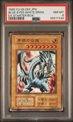 Yu-Gi-Oh PSA8 Blue-Eyes White Dragon EX Starter Box 1999 Japanese - Image 1