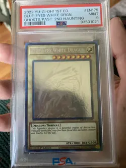 YUGIOH! Blue-Eyes White Dragon (Ghost Rare) GFP2-EN175 1st Edition PSA 9 MINT - Image 3