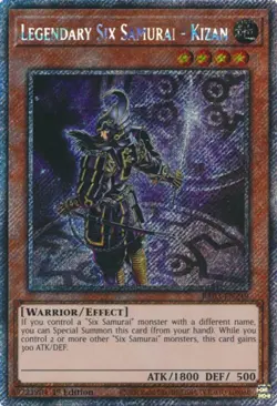 Yugioh! Legendary Six Samurai - Kizan - RA03-EN249 - Platinum Secret Rare - 1st - Image 1