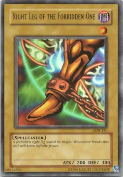 1996 TCG Unlimited RIGHT LEG OF THE FORBIDDEN ONE HOLO RARE #LOB-120 - Image 1