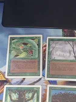 1993 - 14 MTG Unlimited Edition Common Green Cards Lot Near Mint Condition - Image 2