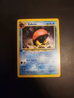 Kabuto 1st Edition Neo Discovery Pokemon Trading Card 56/75 Common - Image 1