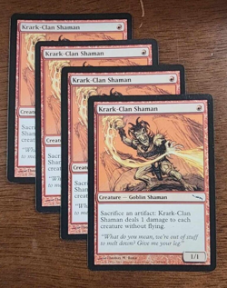 4x Krark-Clan Shaman common creature cards - Mirrodin - NM/VG - Image 1