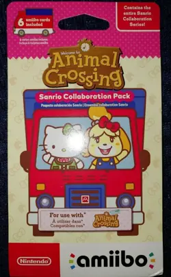 Nintendo Animal Crossing Amiibo Cards Sanrio Collaboration Pack BRAND NEW SEALED - Image 1