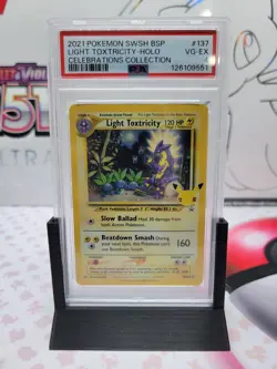 2021 Light Toxtricity SWSH137 SWSH: Sword & Shield Promo Cards Holo PSA 4 - Image 1