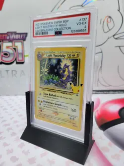 2021 Light Toxtricity SWSH137 SWSH: Sword & Shield Promo Cards Holo PSA 4 - Image 2