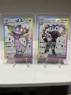 Umbreon & Espeon ex Prismatic Evolutions Premium Collection 175/176 PROMO CARDS - Image 1