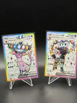 Umbreon 176 & Espeon 175 Promo Cards Prismatic Evolutions NM - Image 1