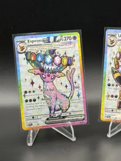 Umbreon 176 & Espeon 175 Promo Cards Prismatic Evolutions NM - Image 3