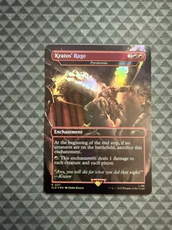 MTG Kratos’ Rage #2211 Rainbow Foil Rare Secret Lair Drop Series (SLD) - Image 1