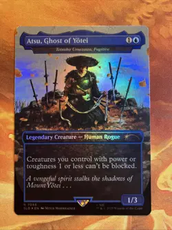 MTG Foil Borderless Atsu, Ghost of Yotei - Tetsuko Umezawa, Fugitive Secret Lair - Image 1