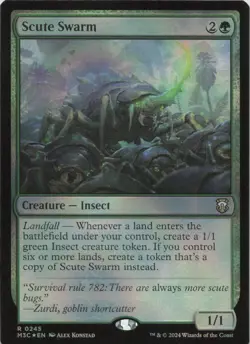 Scute Swarm (Ripple Foil) - FOIL - R Commander: Modern Horizons 3 245 - MTG - Image 1