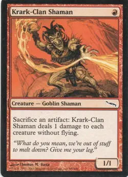 MTG: Mirrodin: Krark-Clan Shaman: Lightly Played Condition - Image 1