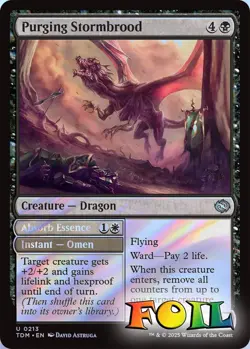 Purging Stormbrood 0213 MTG Tarkir: Dragonstorm Uncommon NP Foil - Image 1