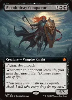 Bloodthirsty Conqueror * Extended Art FOIL * - MTG FDN Foundations - NM/MINT - Image 1