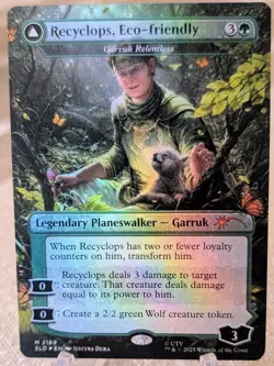 Recyclops, Eco-friendly FOIL Garruk Relentless The Office: Dwight's Destiny MTG - Image 1