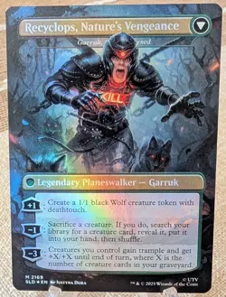Recyclops, Eco-friendly FOIL Garruk Relentless The Office: Dwight's Destiny MTG - Image 2